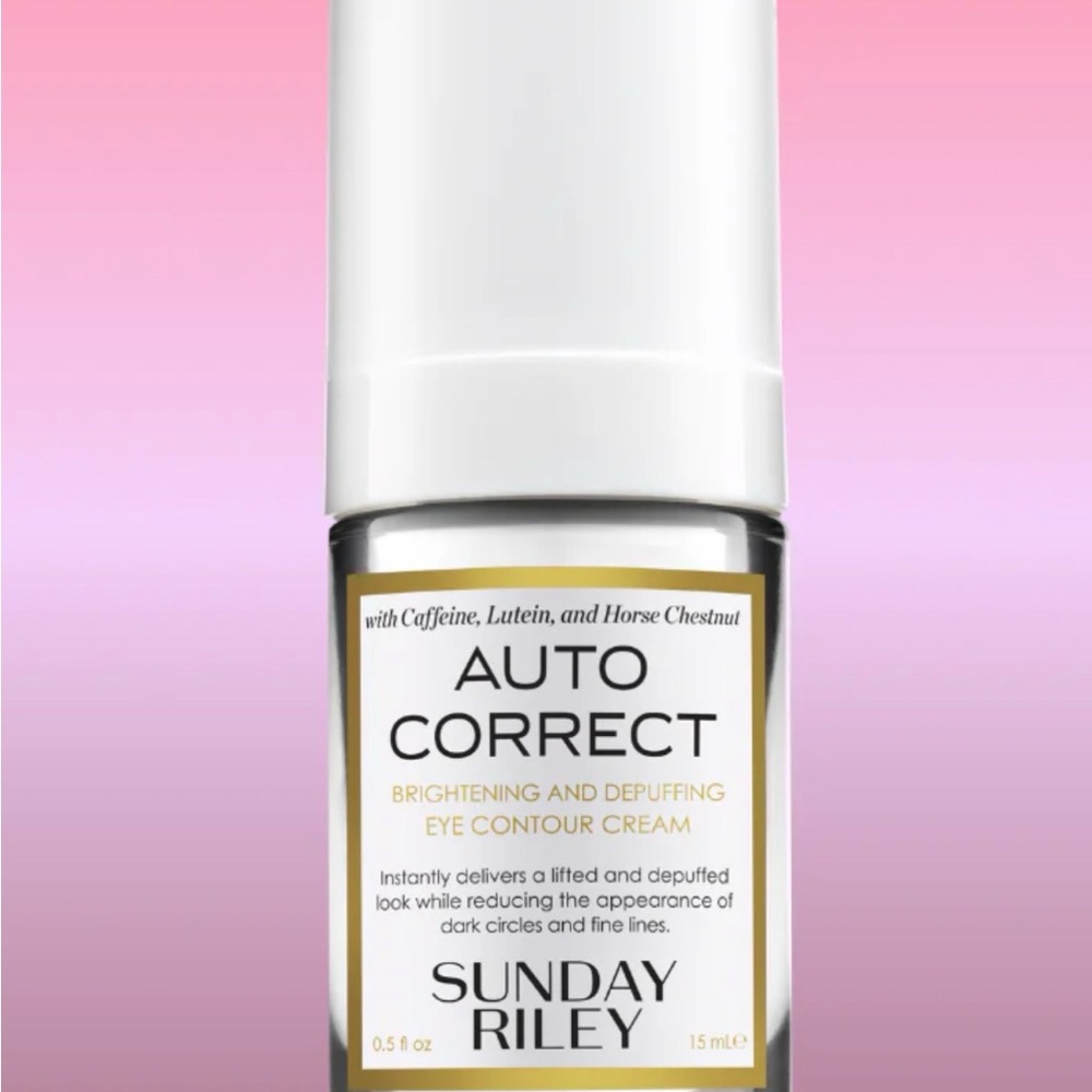 Sunday Riley Auto Correct Eye Cream with Blue and Black Accents